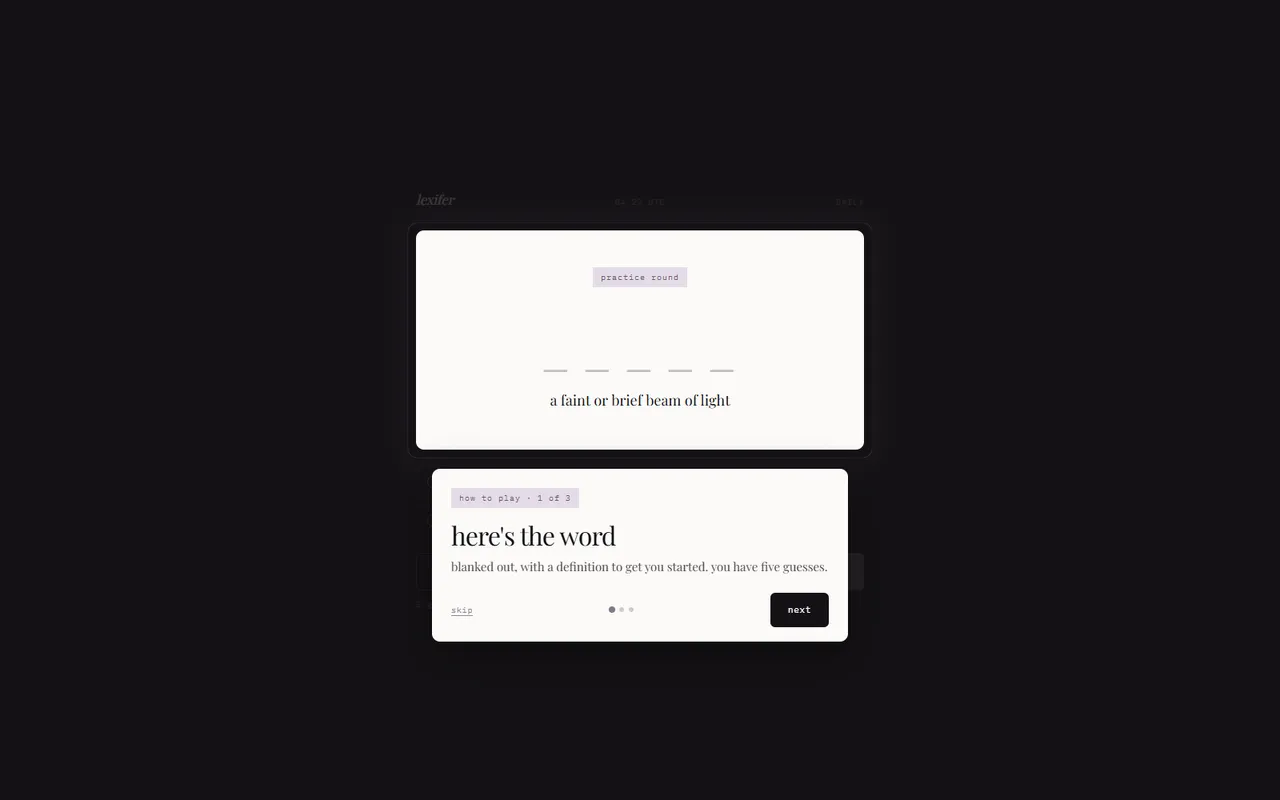 Screenshot of Lexifer